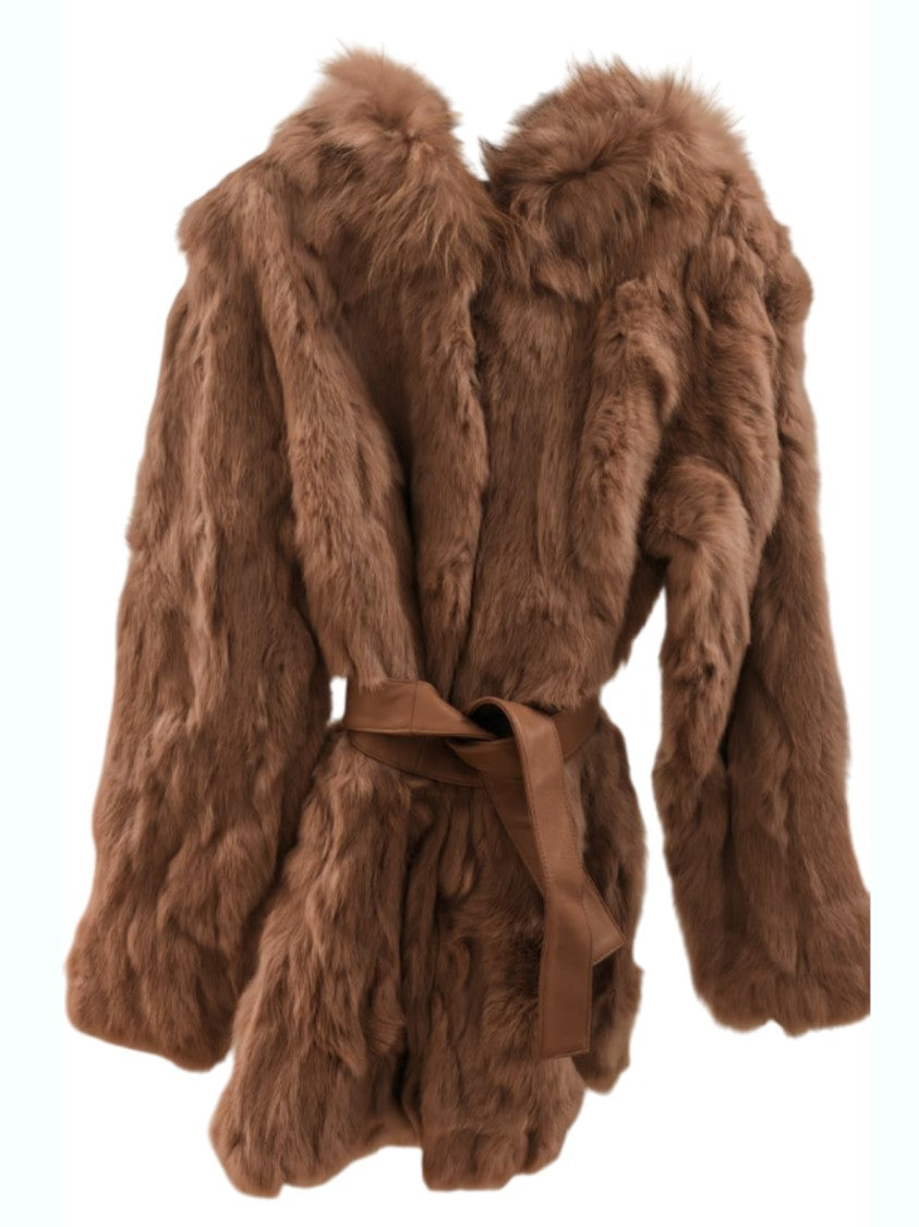 Mehran Plush Mid-Length Fur Coat