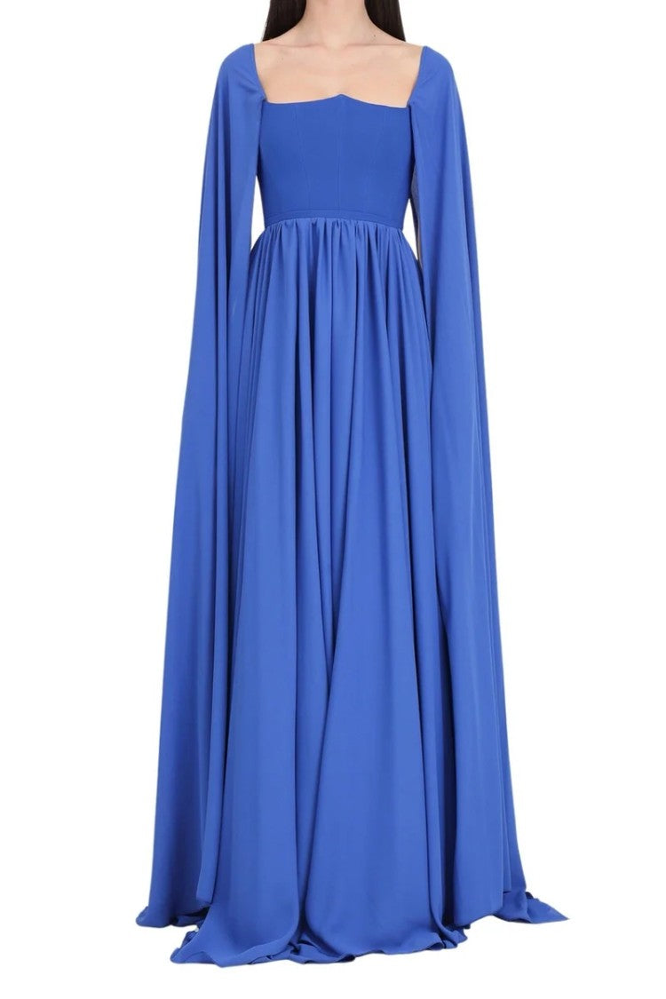 Santas* Long Stretch Dress - Blue