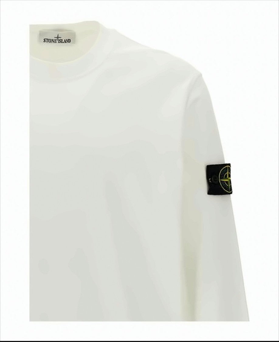 Stone Island Organic Cotton Fleece Crewneck Sweatshirt