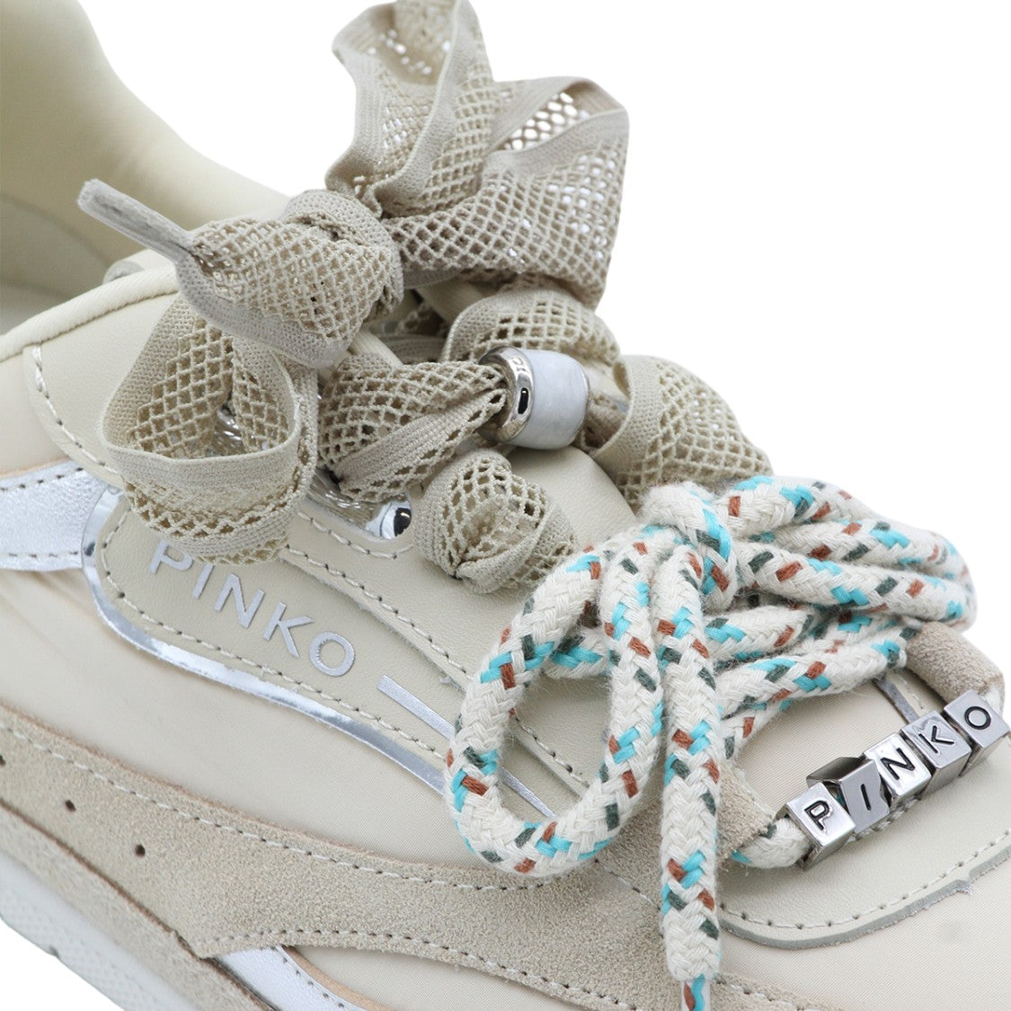 Pinko Sporty Sneakers With Suede And Smooth Textures