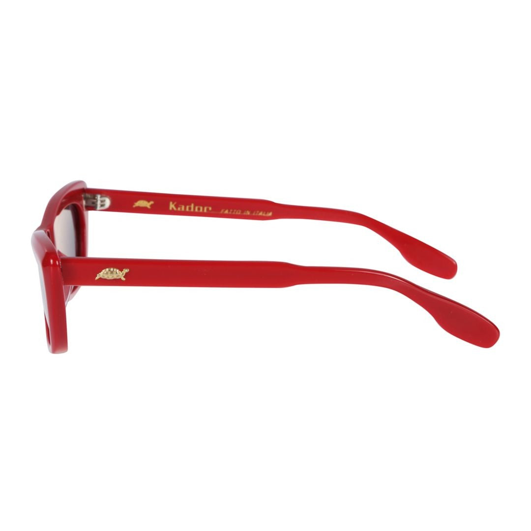 Kador Popstar Angular Cat-Eye Sunglasses In Vibrant Red