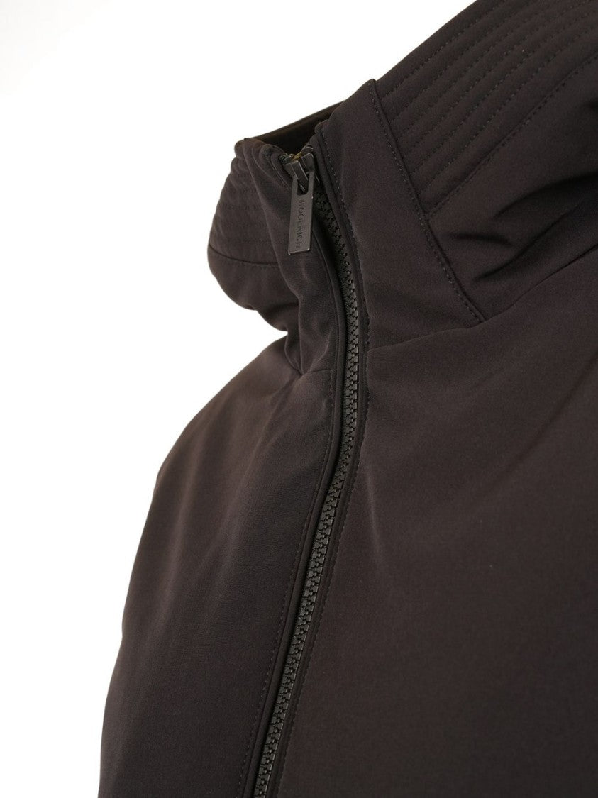Woolrich Matte Finish Structured Hood Minimalist Coat