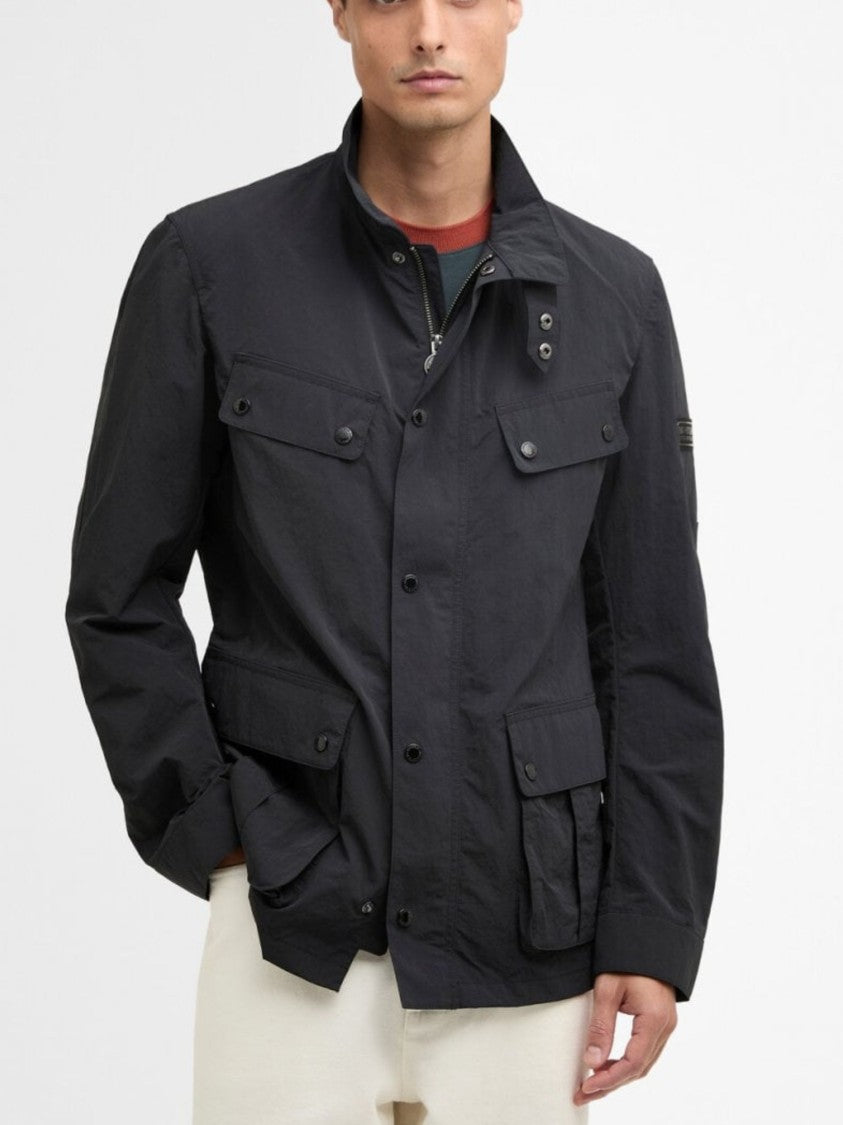 Barbour Structured Black High Collar Jacket