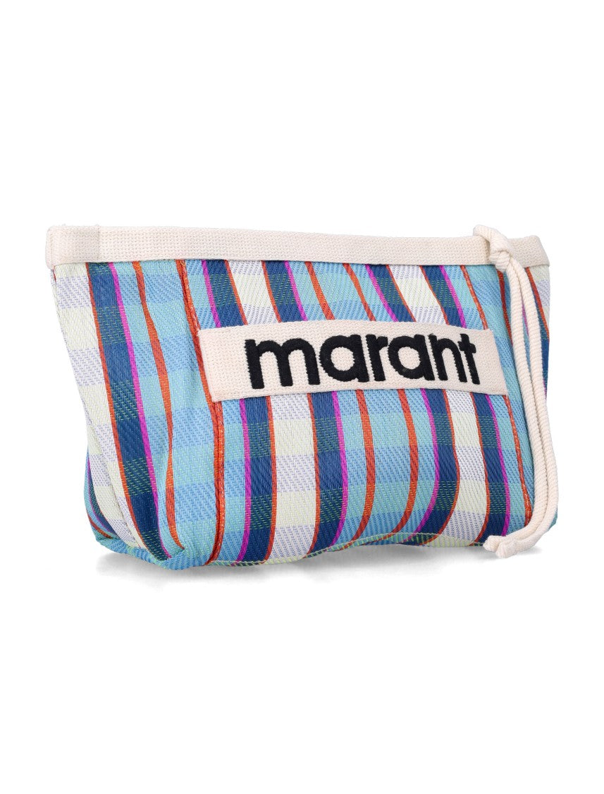 Isabel Marant Striped Nylon Clutch
