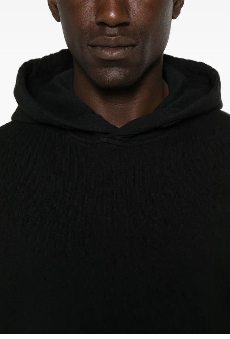 Stone Island Relaxed-Fit Black Hoodie With Logo Patch Detail