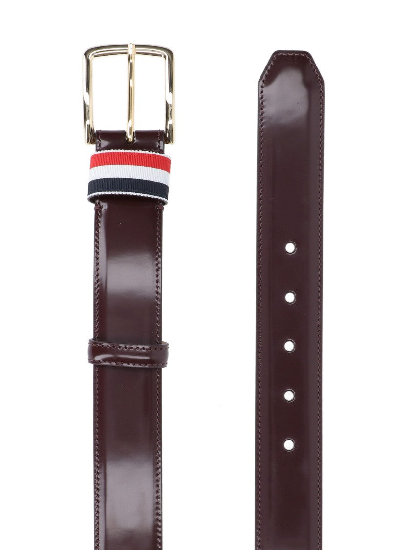 Thom Browne "Striped Loop" Belt – Brown