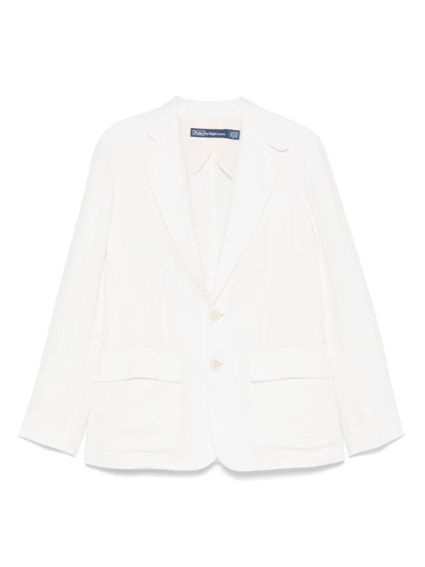 Polo Ralph Lauren Tailored White Linen Blazer With Classic Detailing