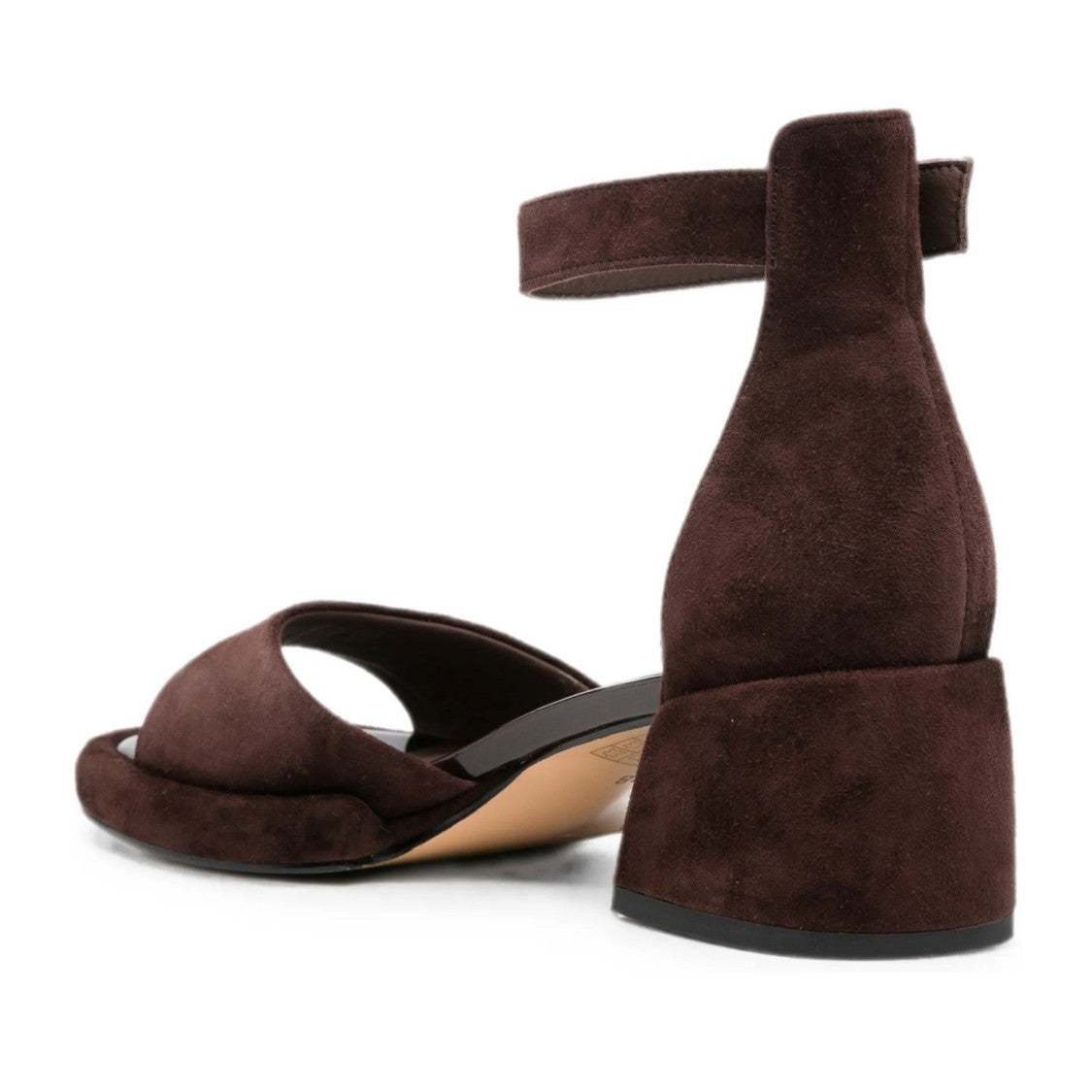 Adrianna Feretti Af6039-26138Brw Part Closed Ankle Strap Suede Sandals