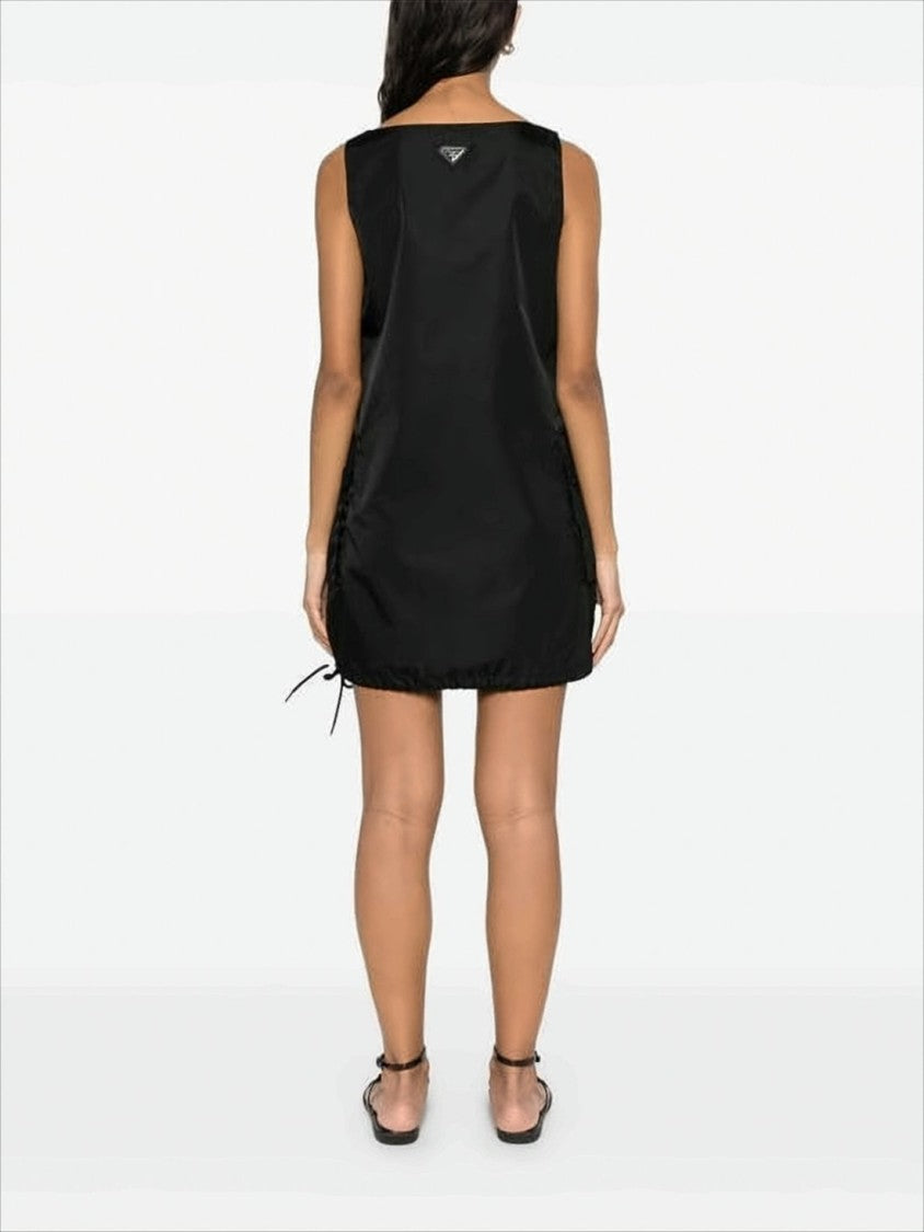 Prada Sleeveless Black Dress With Flap Pockets