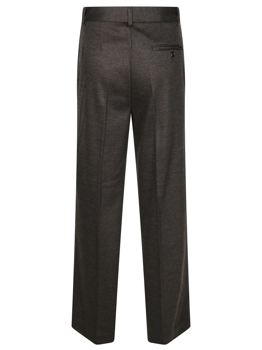 Circolo Virgin Wool With Tailored Fit Straight-Leg Pants