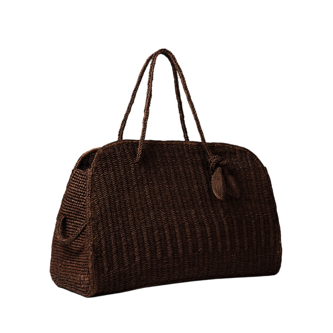 Jacquemus Raffia-Textured Le Grand Turismo Bag With Top Zip Closure