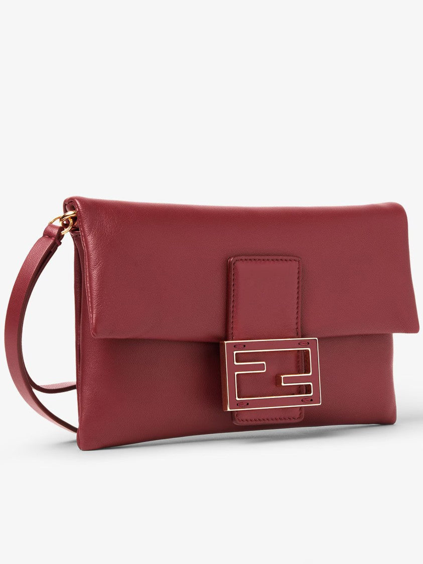 Fendi Mamma Baguette Nappa Leather Wristlet Pouch
