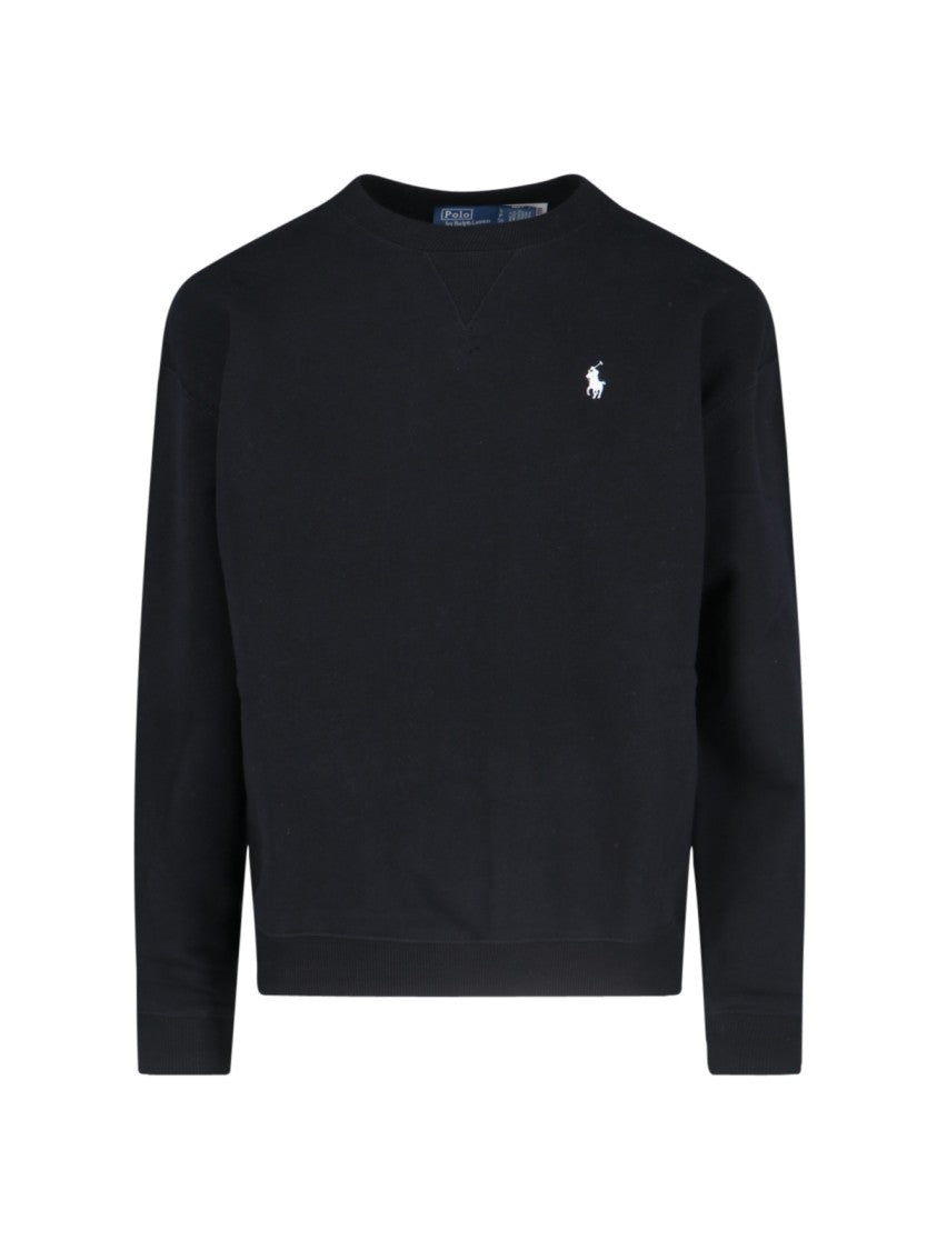 Polo Ralph Lauren Logo Crewneck Sweatshirt – Black