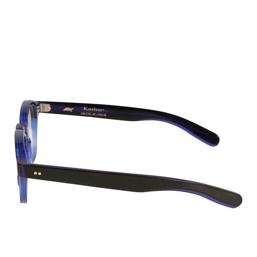 Kador Jack Geometric Frame Eyeglasses With Translucent Blue Front