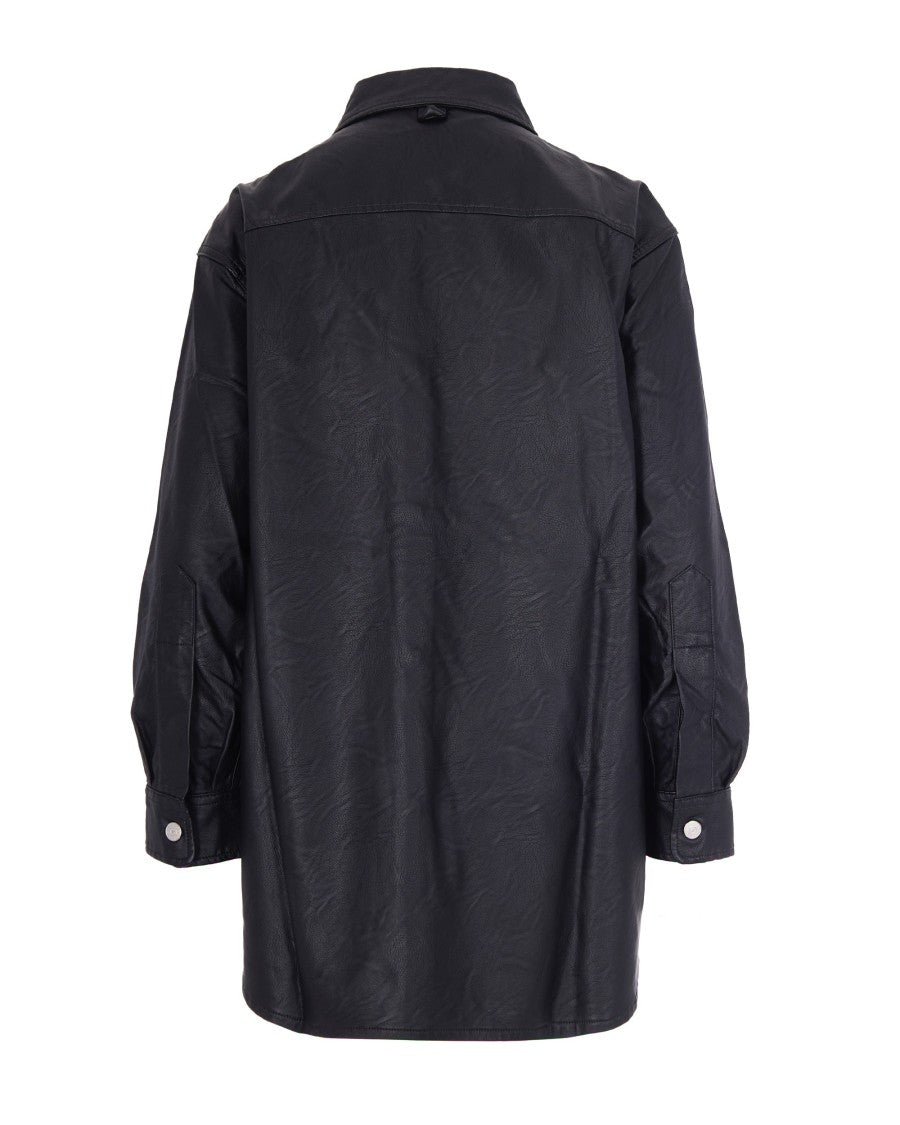 Cycle Rigid Fabric Shirt With Leather-Effect Coating