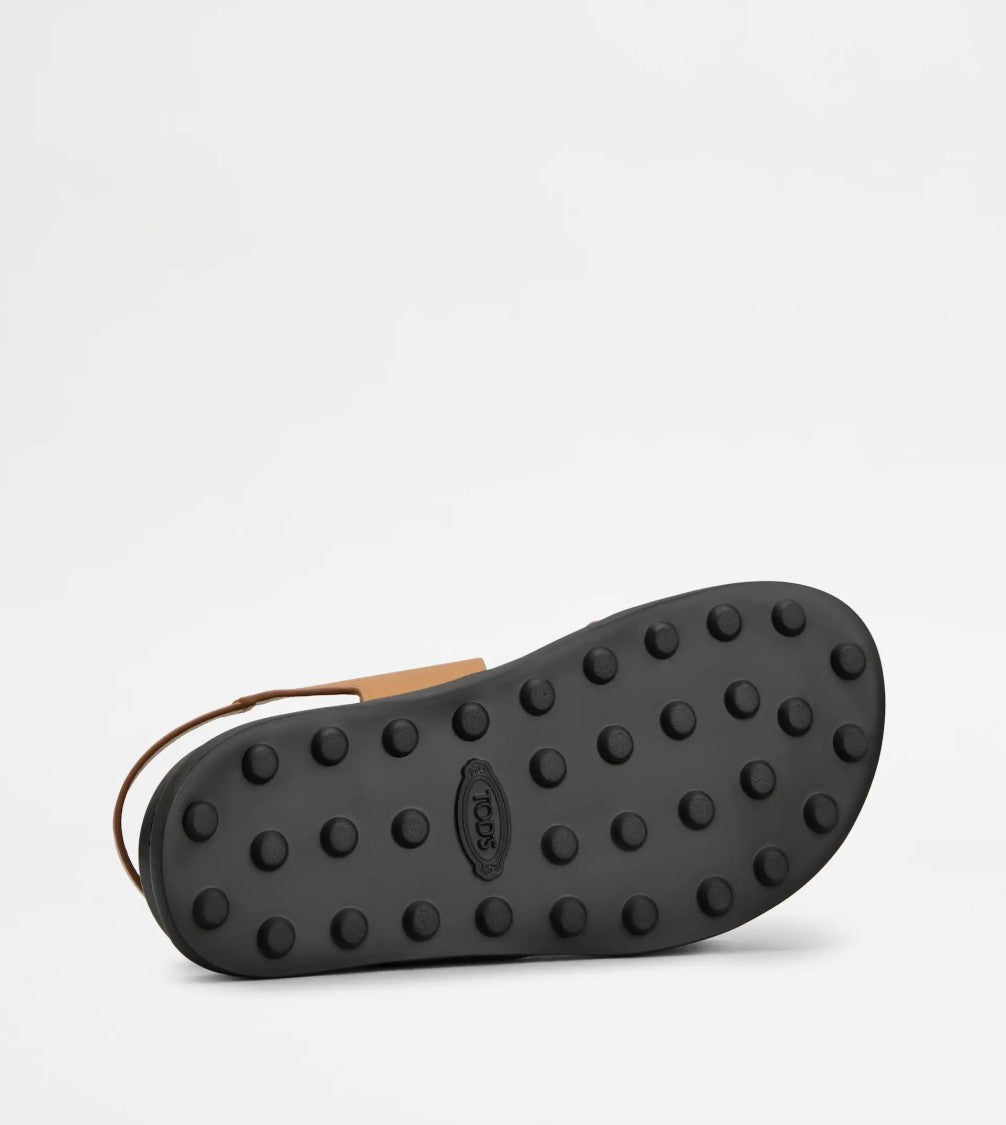 Tod's Leather Cuoio Footbed+Gomma 68K Sandals