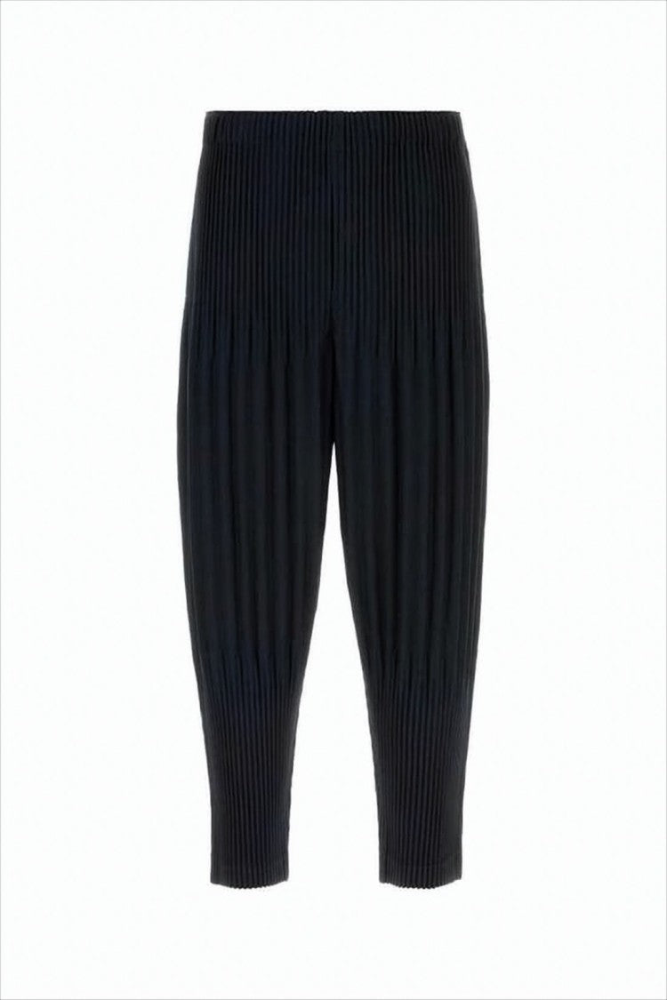 Homme Plissé Issey Miyake Cropped Pleated Jogger Pants With Textured Finish
