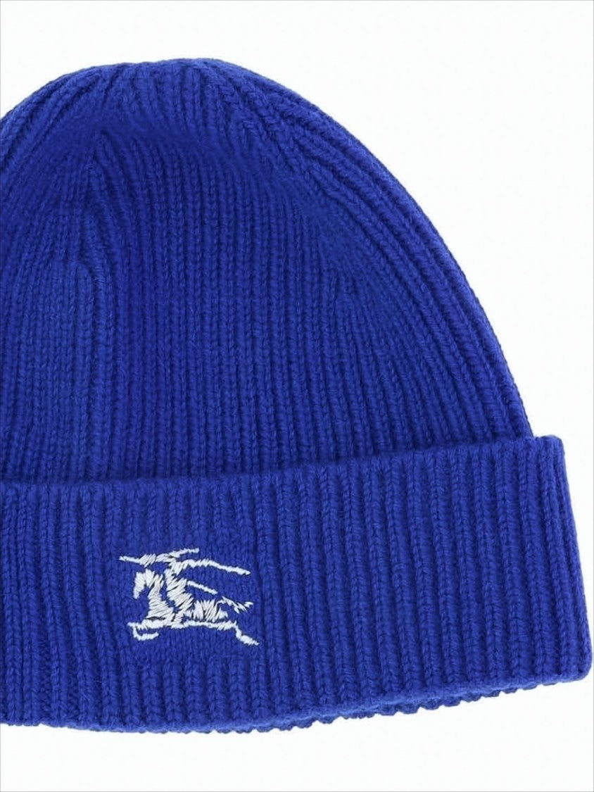 Burberry Cashmere Beanie Hat With Ribbed Texture