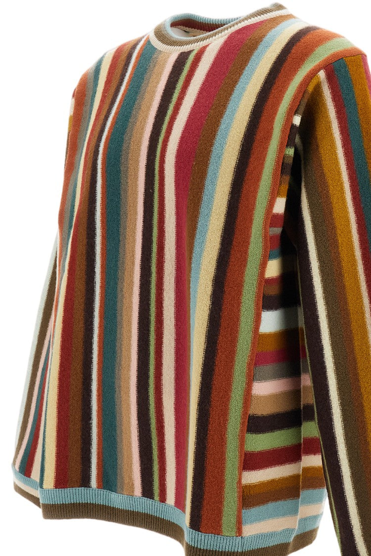Paul Smith Multicolored Striped Merino Wool Crewneck Sweater