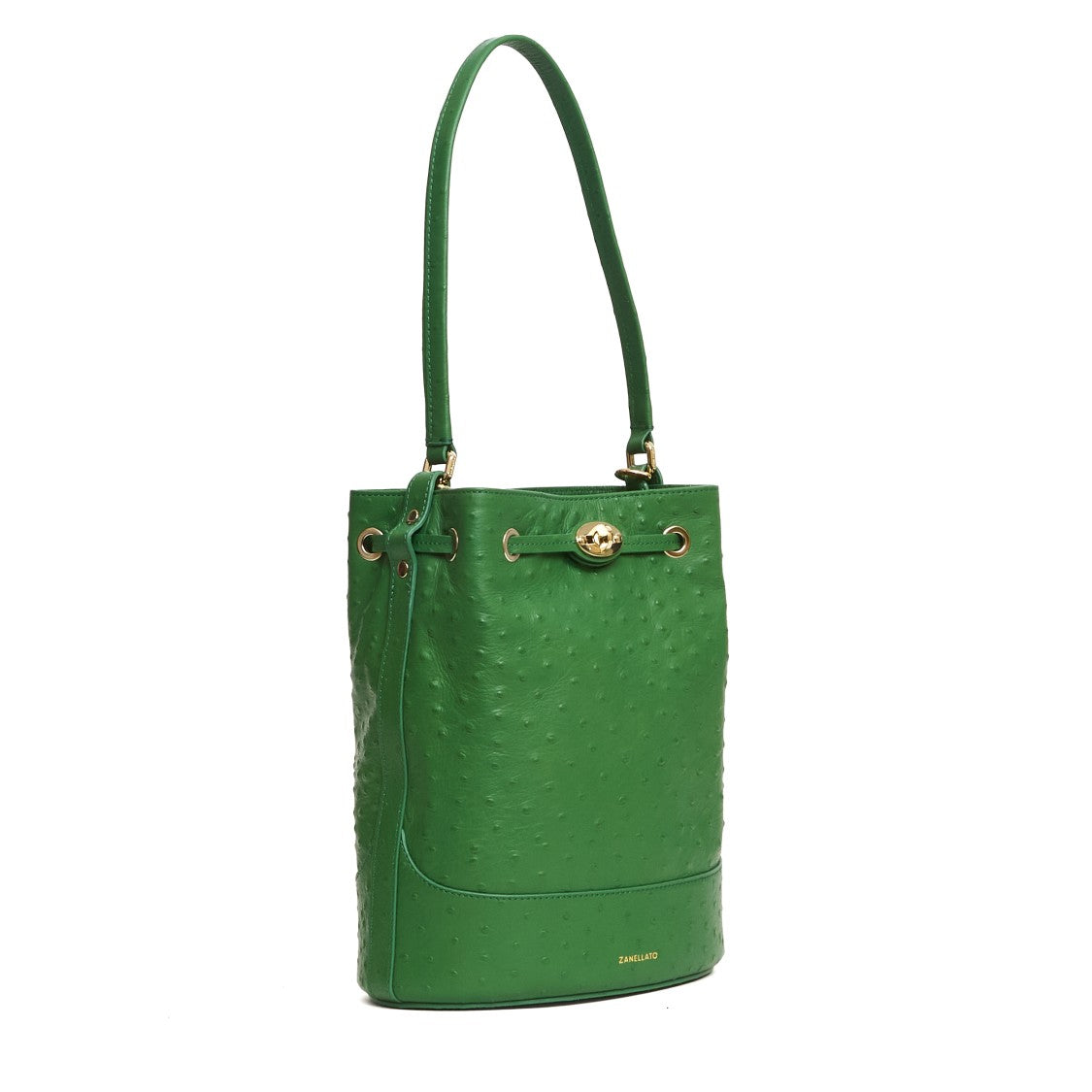 Zanellato Gold Pale Cactus Small Mondà Bucket Bag