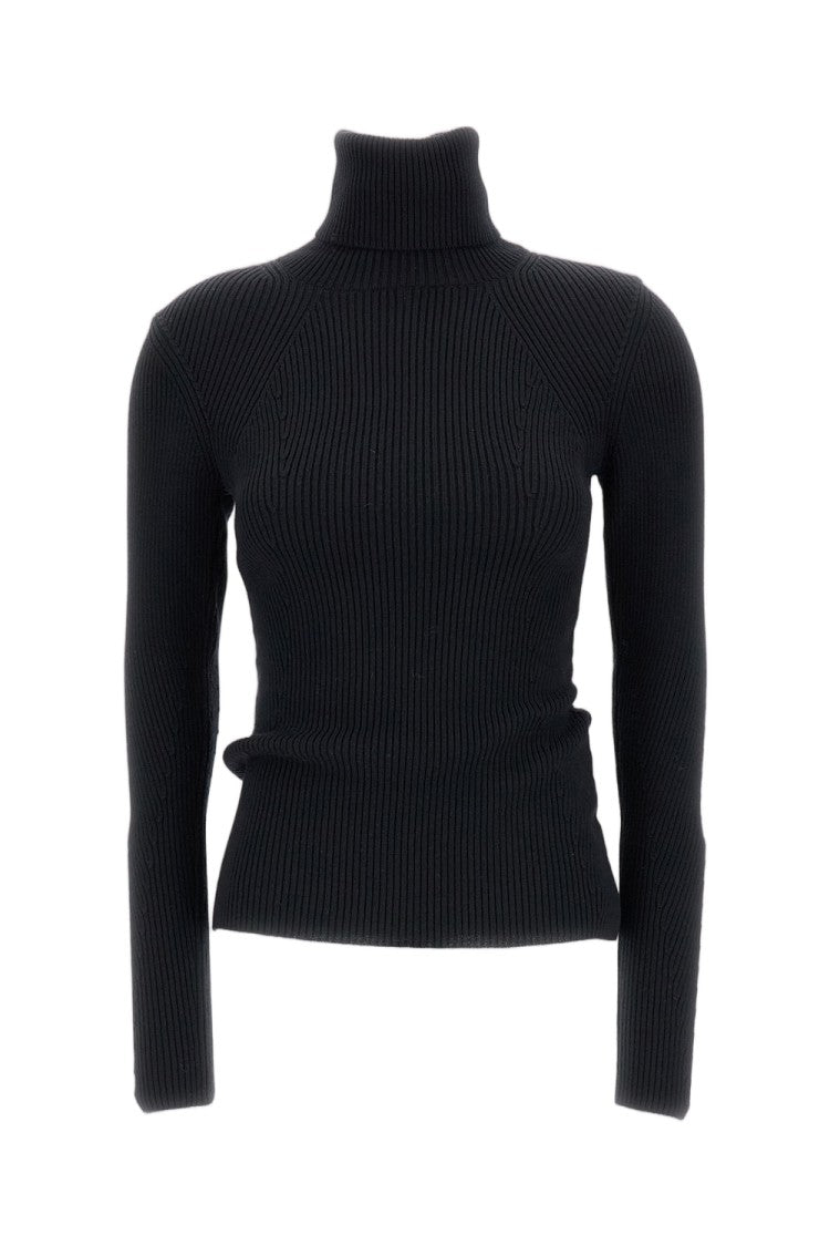 Junya Watanabe Stretch Wool High-Neck Sweater With Unique Back Slit