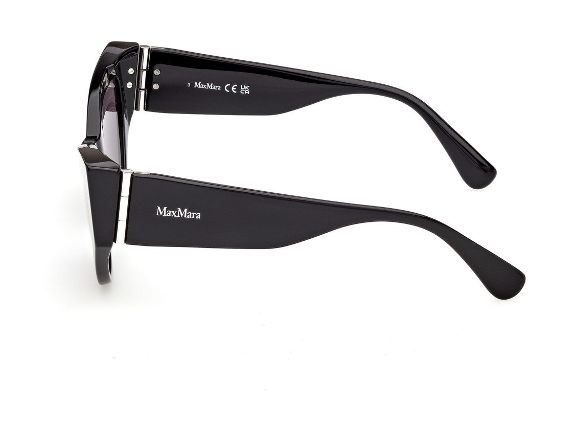 Max Mara Glossy Black Mm0192 Cat-Eye Acetate Sunglasses