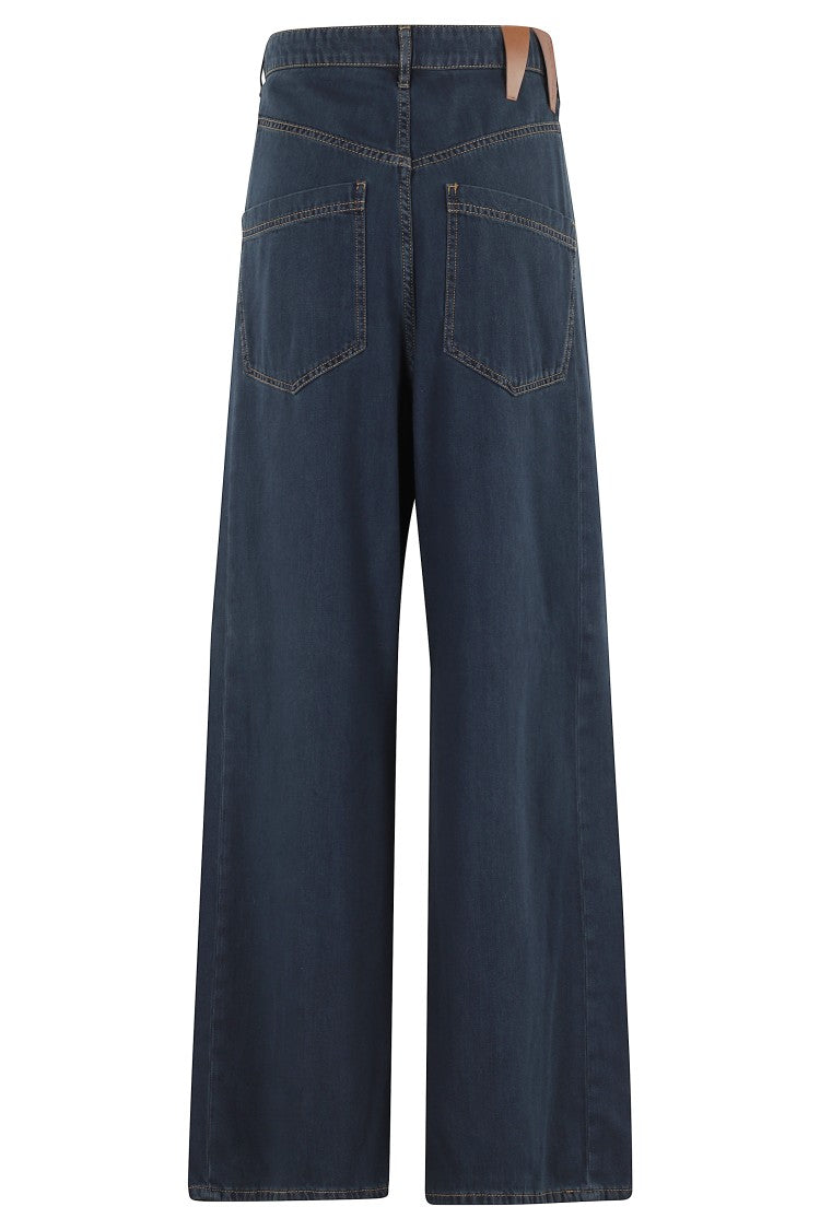 Darkpark Ines Fold Over Tencel Denim Jeans