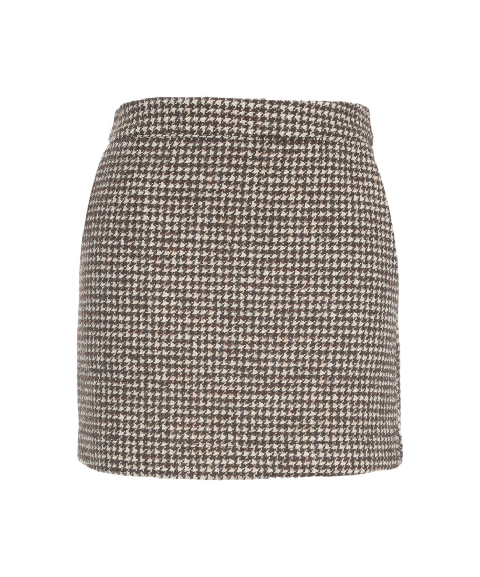 Kaos Houndstooth Miniskirt