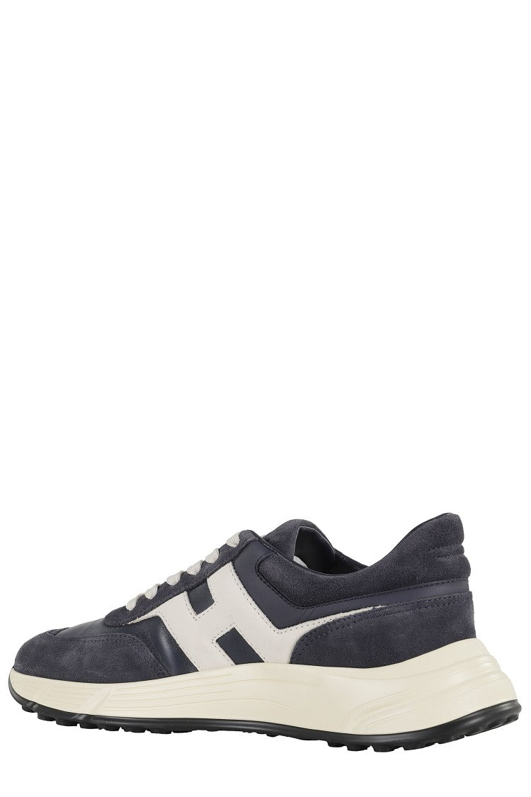 Hogan Hyperlight Lace-Up Sneakers With Technical Fabric Inserts