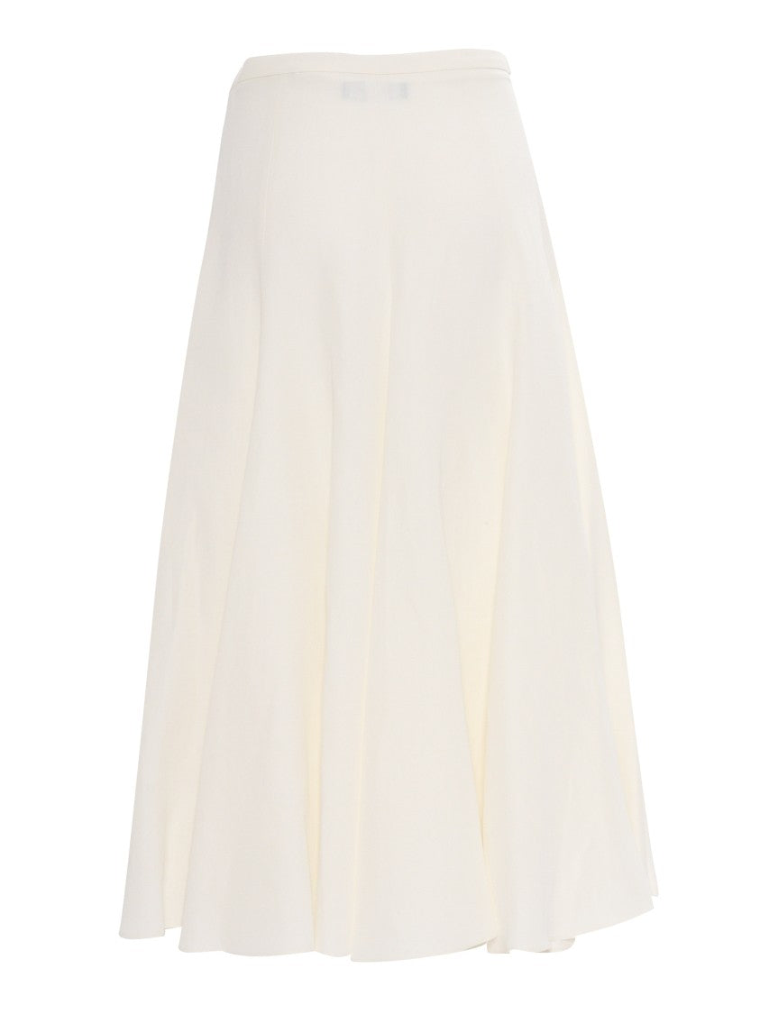 Fabiana Filippi Viscose Linen Flared Skirt