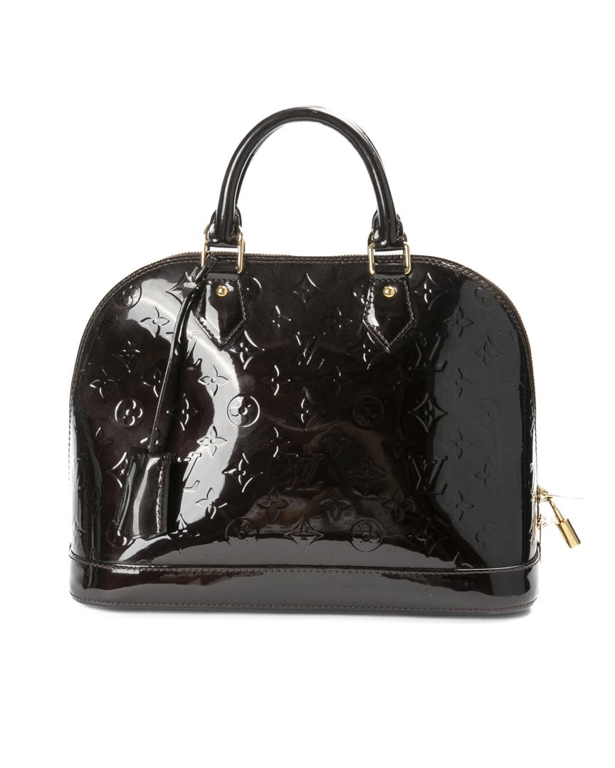 Louis Vuitton Amaranth Patent Leather Alma Pm Top-Handle Bag