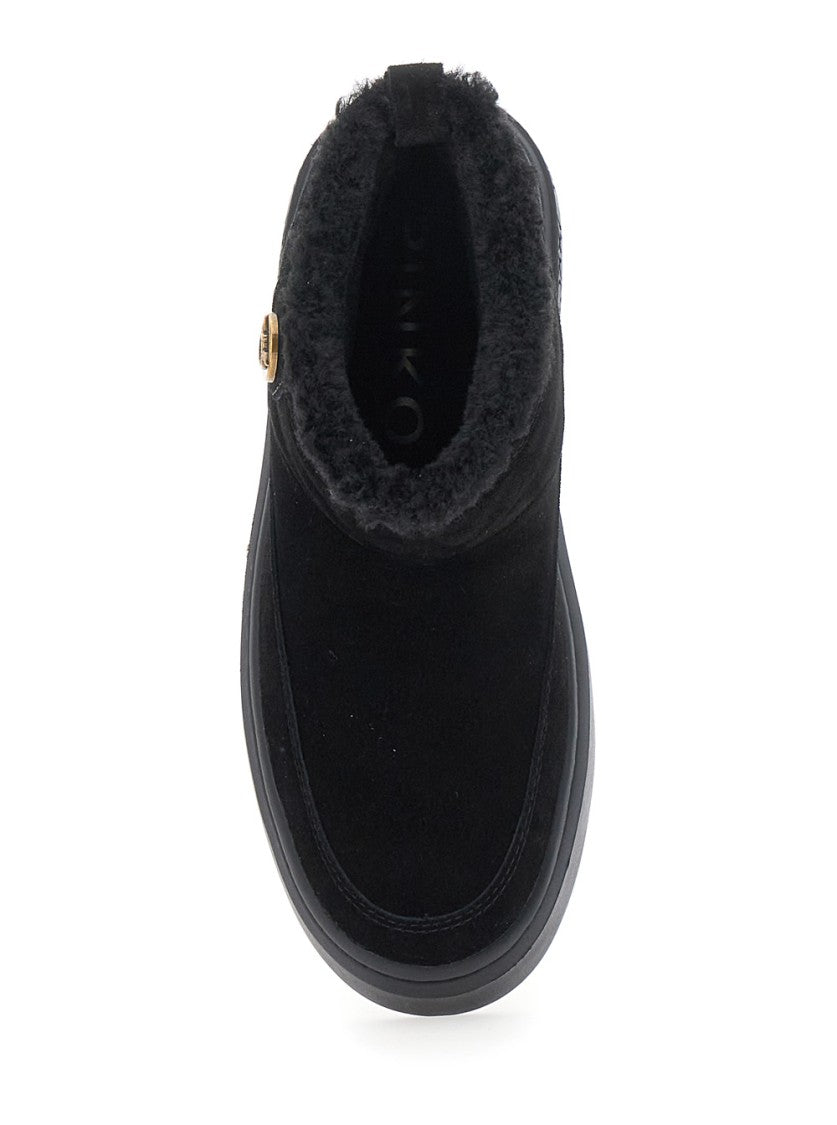 Pinko Yoko 22 Cow Suede/Lining Fur- Mid Sneaker