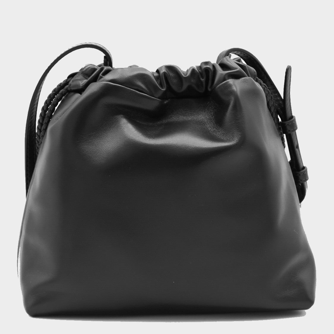 Etro Black Drawstring Bag With Fringe Tassels And Gold Accents