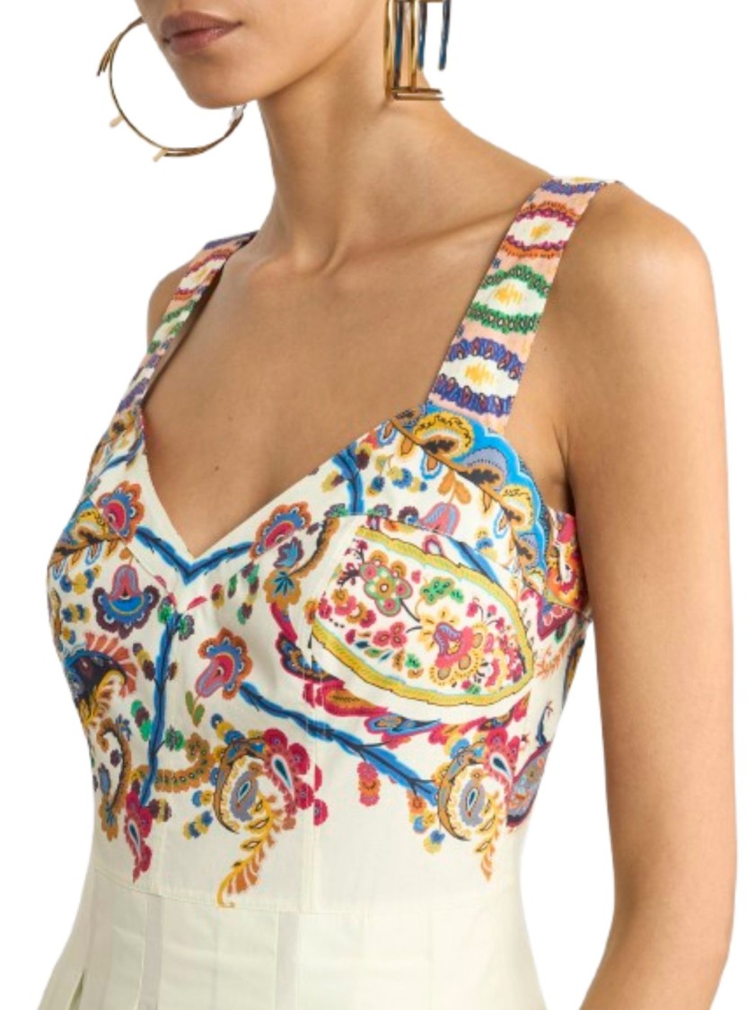 Etro Floral Paisley Print Sleeveless Dress