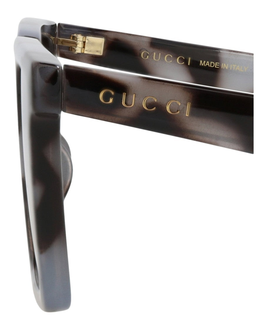 Gucci Square-Frame Injection Sunglasses With Velvet Case And Matching Accessories