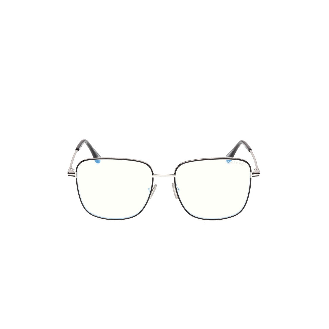 Tom Ford Ft6136-B Square-Shaped Silver-Toned Eyeglasses
