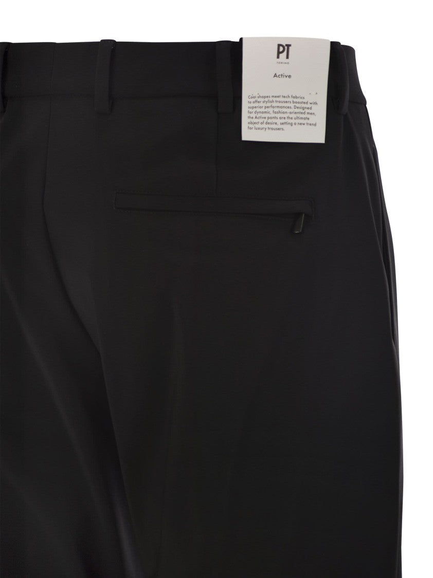 Pt Torino Epsilon' Trousers In Technical Fabric
