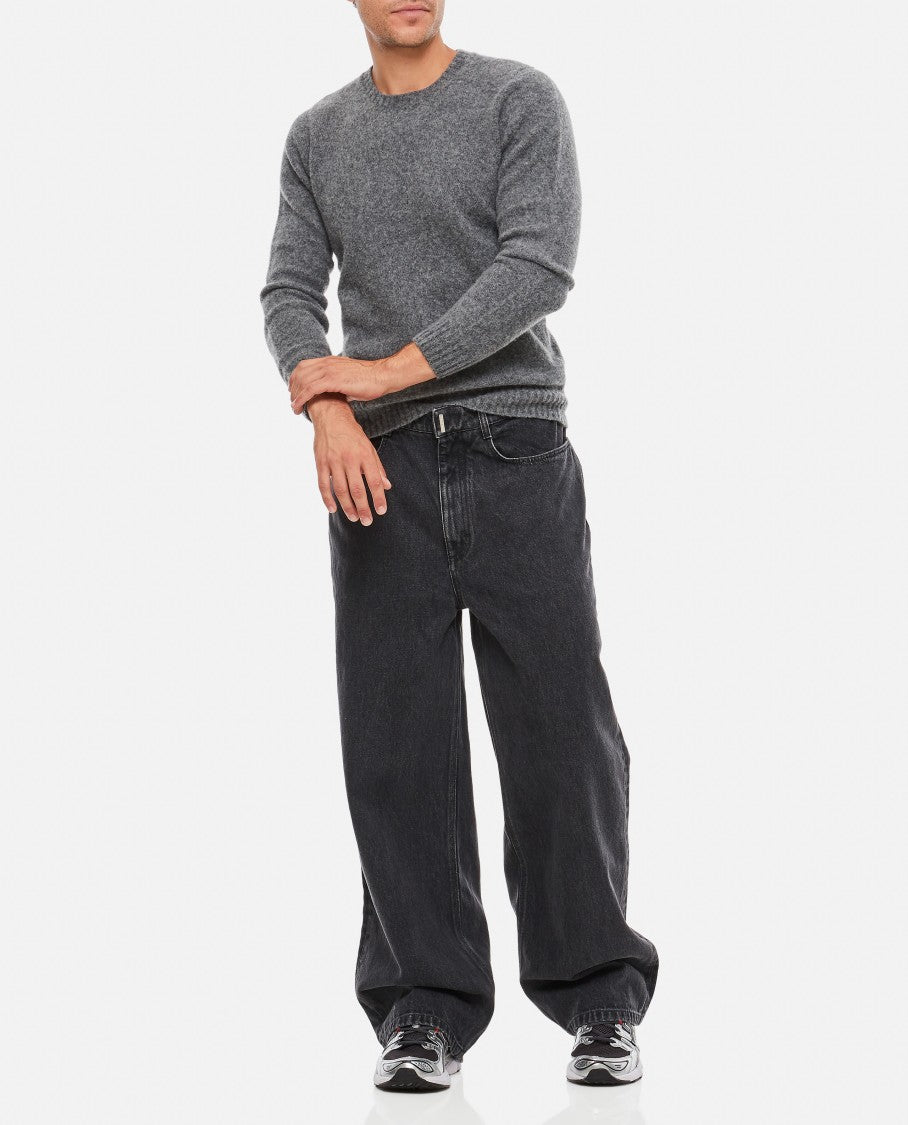 Drumohr Ribbed Crewneck Wool Sweater