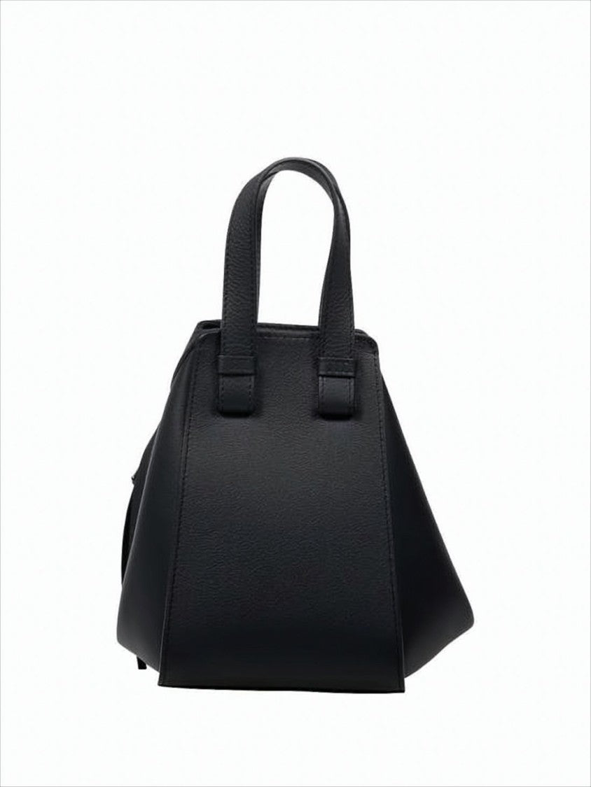 Loewe Structured Black Calf Leather Shoulder Bag