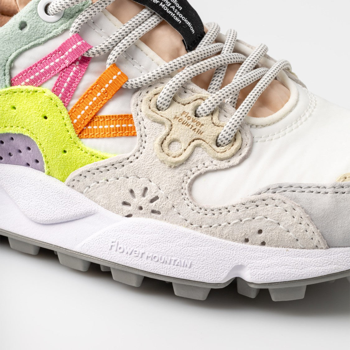 Flower Mountain Yamano 3 Woman White/ Yellow Fluo/ Light Green Sneakers