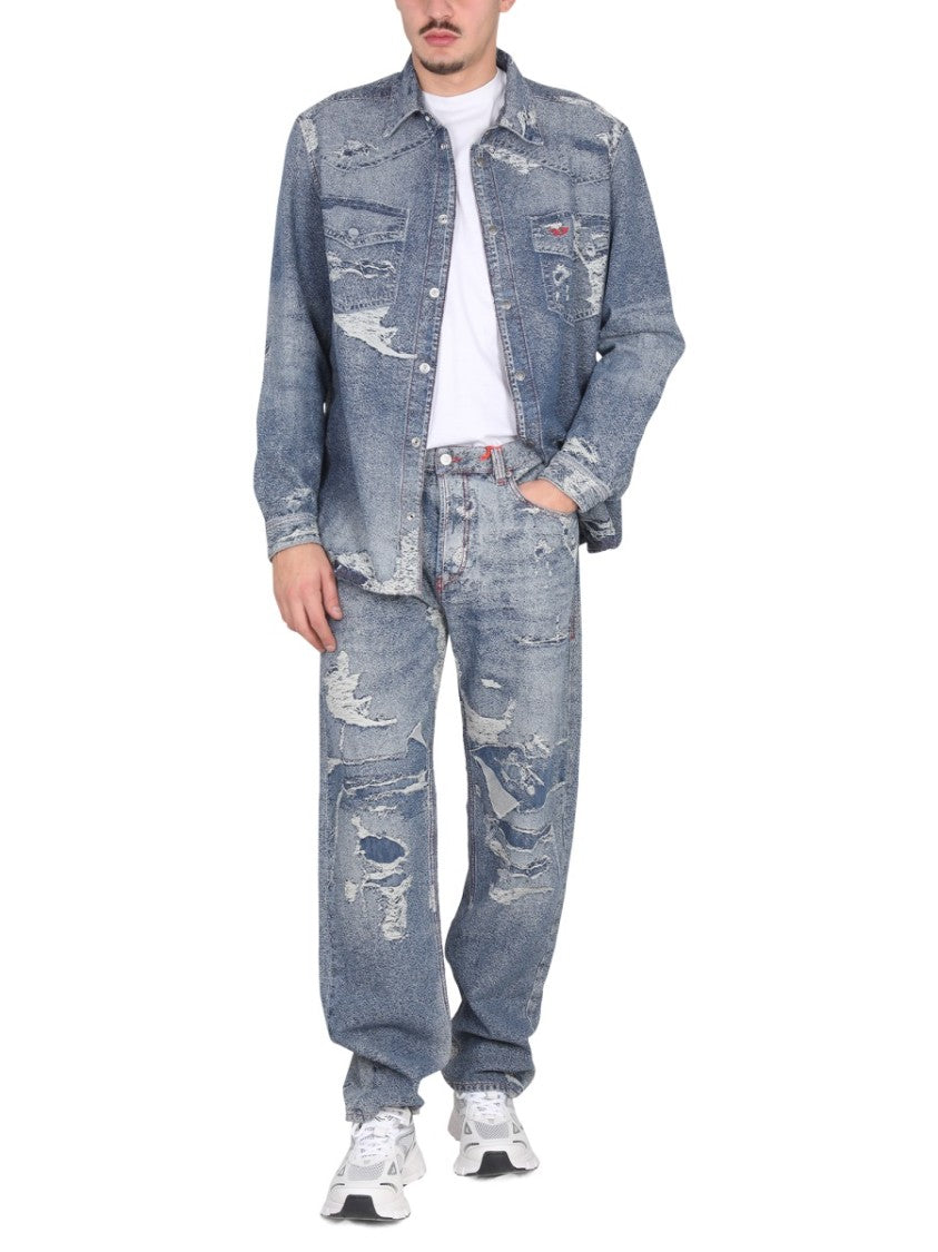 Diesel Distressed Denim Shirt