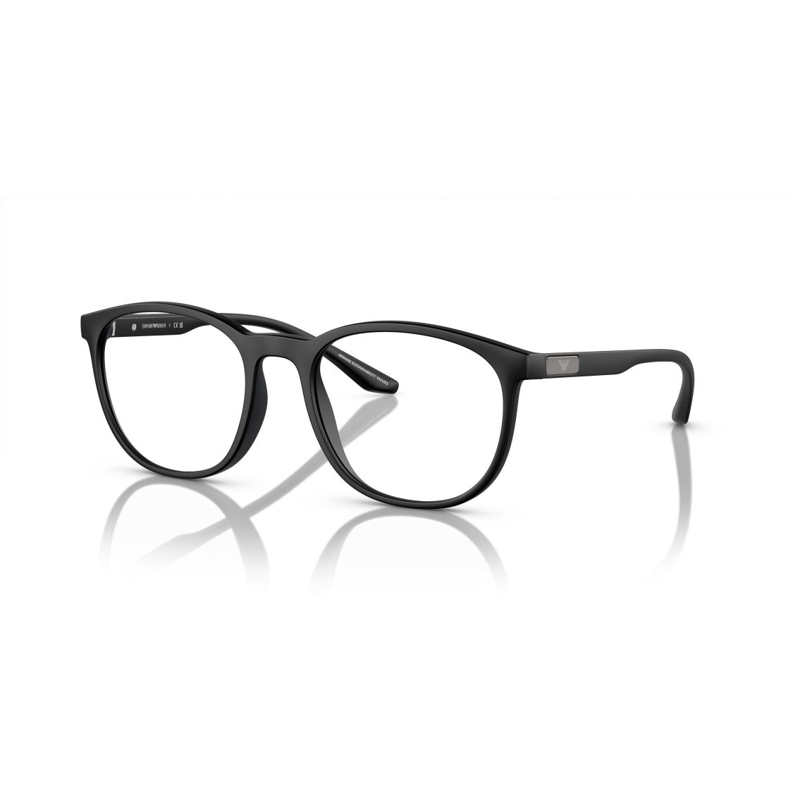Emporio Armani 0Ea3229 Matte Black Rectangular Frame Eyeglasses