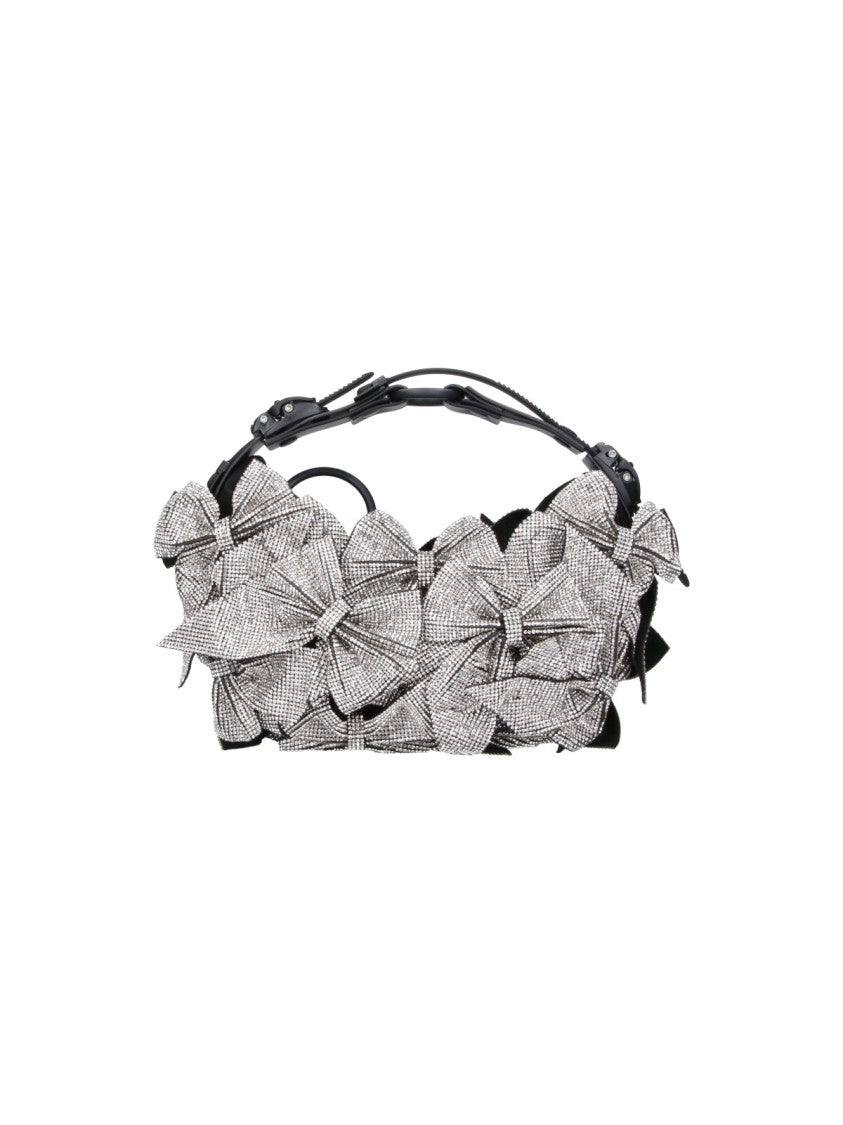 Junya Watanabe Black Rhinestone-Embellished Shoulder Bag