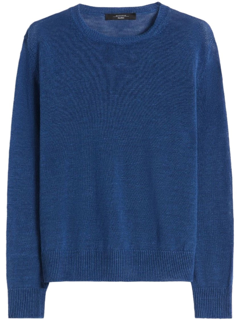 Max Mara Lightweight Long-Sleeved Top With Ribbed Cuffs And Hem