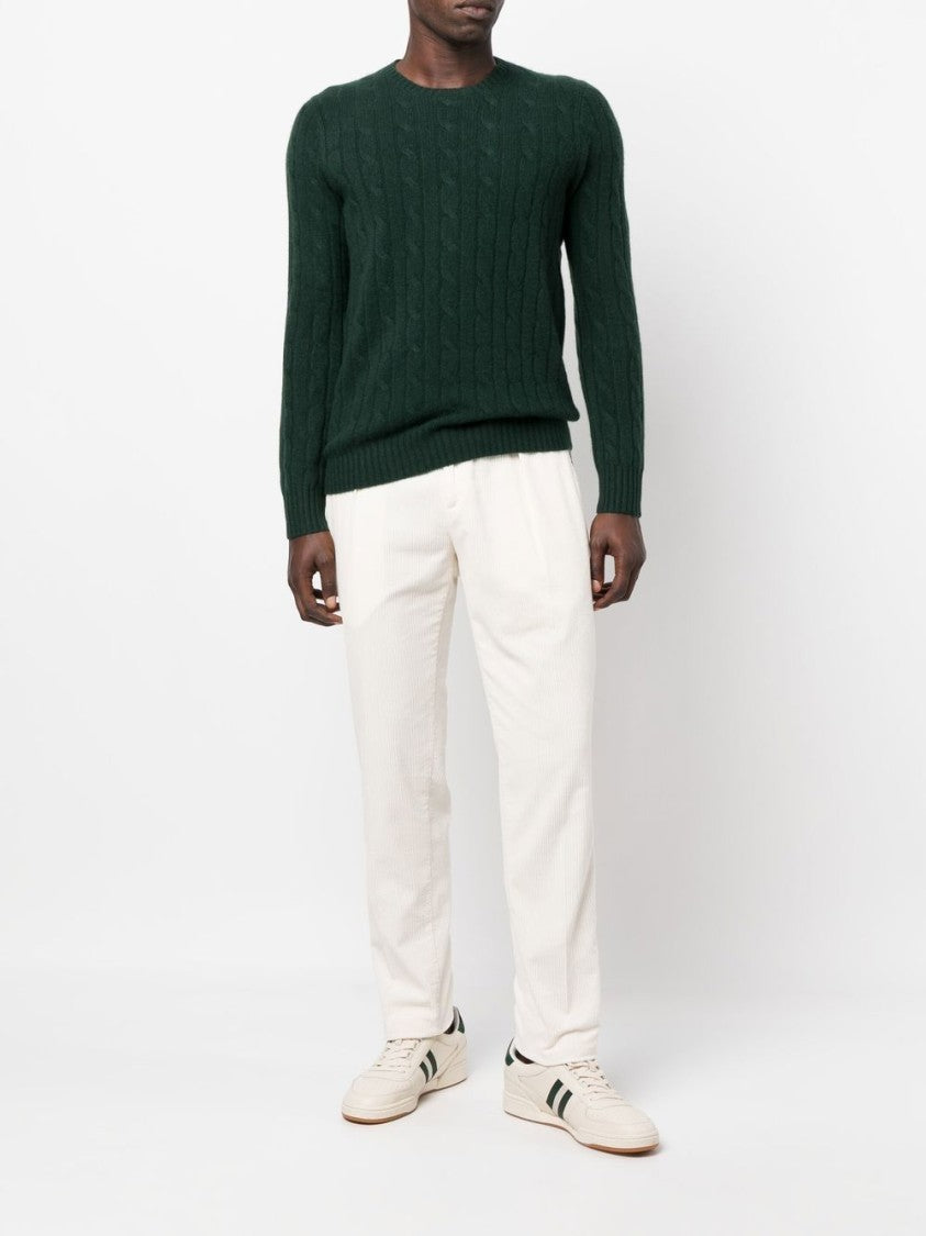 Polo Ralph Lauren Cashmere Crew Neck Sweater With Ribbed Trim