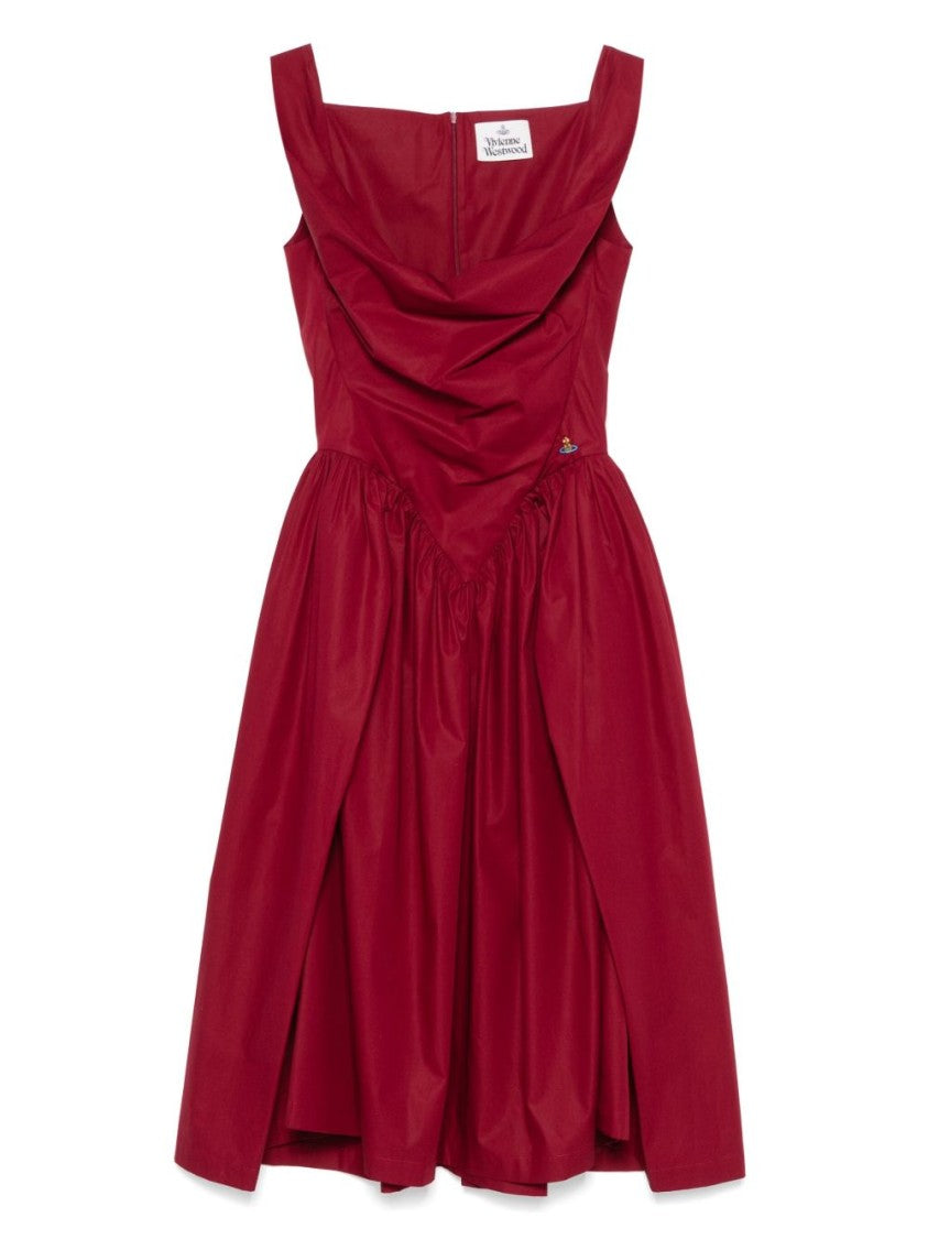 Vivienne Westwood Draped Poppy Red Dress