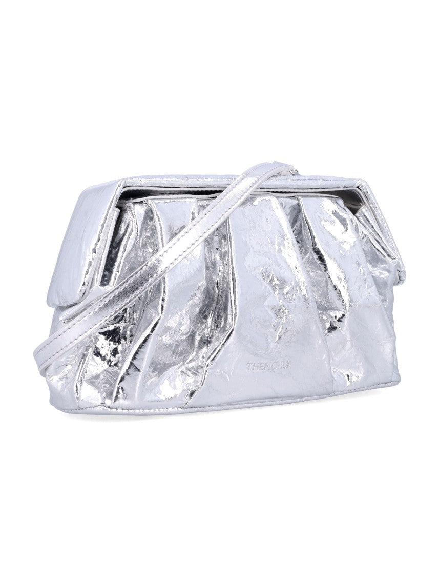 Themoirè Afrodite Metallic Silver Clutch