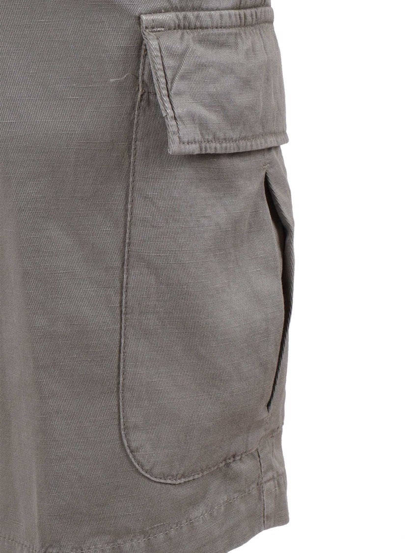 Briglia Grey Tailored Cargo Button Shorts