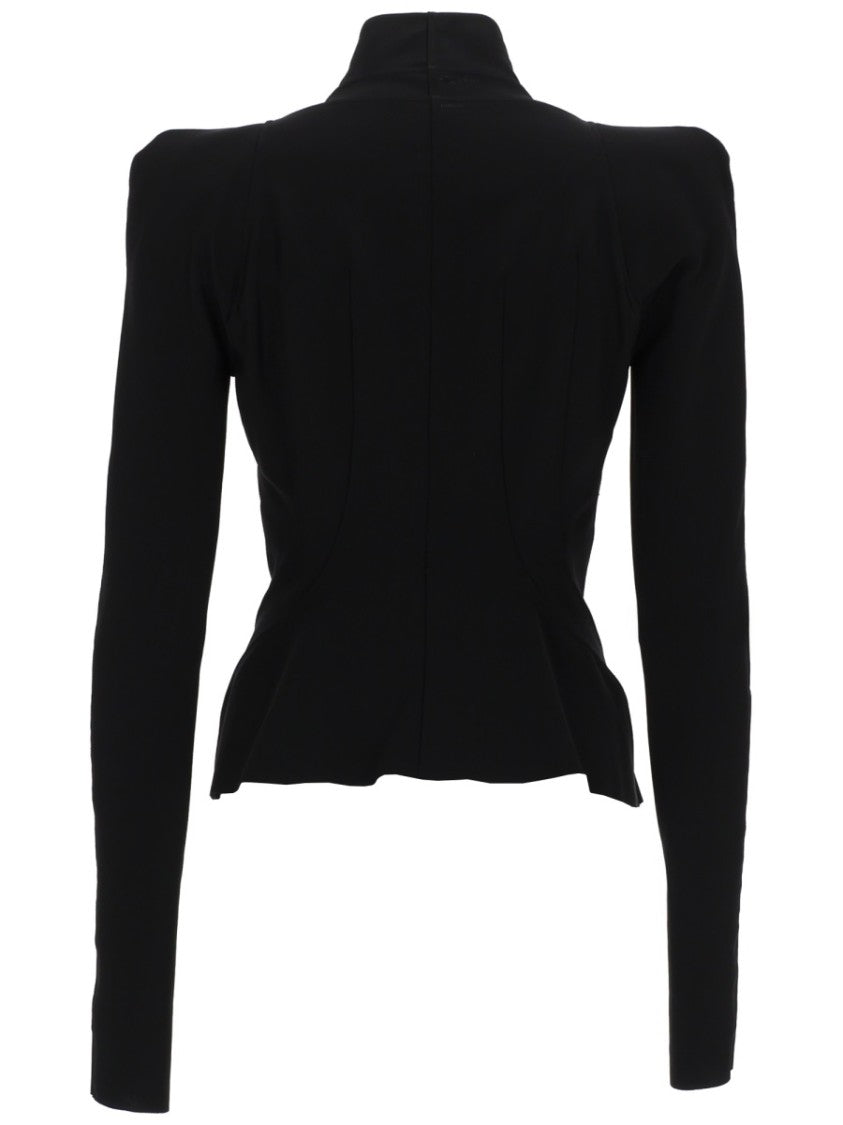 Rick Owens X Lilies Princess Fitted Asymmetrical Zip Jacket