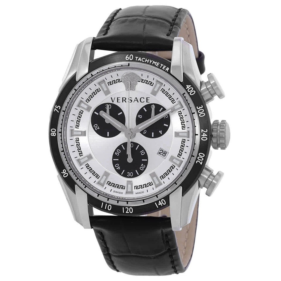 Versace 44Mm Stainless Steel Chronograph Watch With Sapphire Crystal